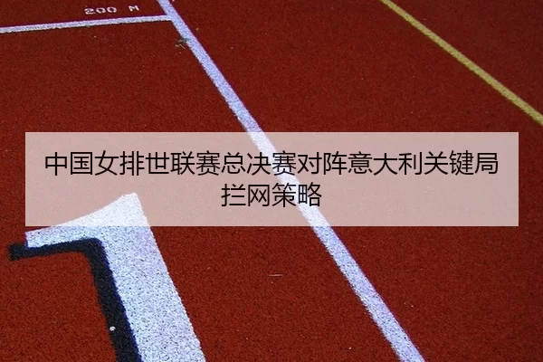 中国女排世联赛总决赛对阵意大利关键局拦网策略